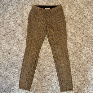 Stylish Tan Patterned Women’s Legging Pants